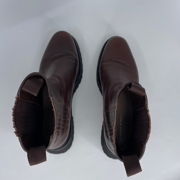 EUC, Loeffler Randall Toni Chunky Platform Boots Brown Leather, Size 10 - Picture 11 of 15